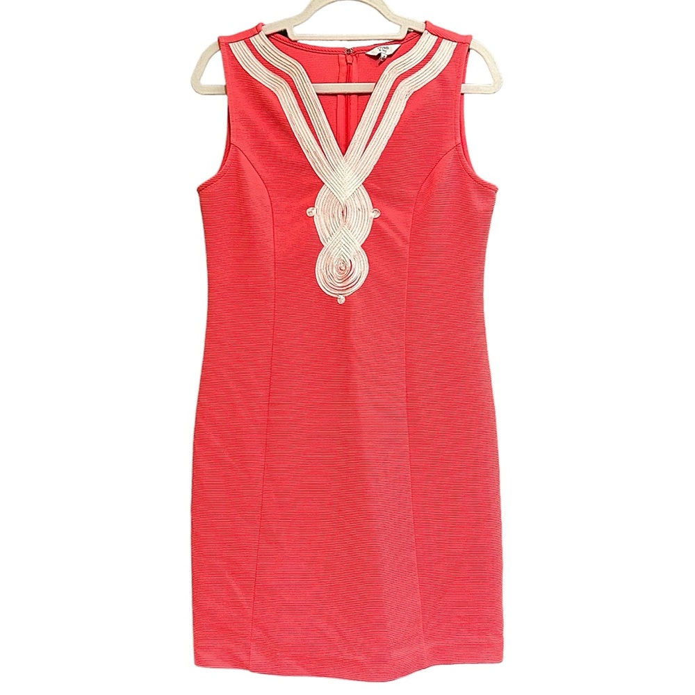 Crown & Ivy Coral Sleeveless Shift Dress Size M